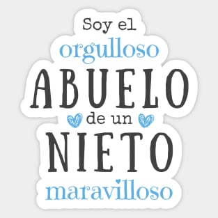 Soy el orgulloso abuelo de un nieto maravilloso Sticker